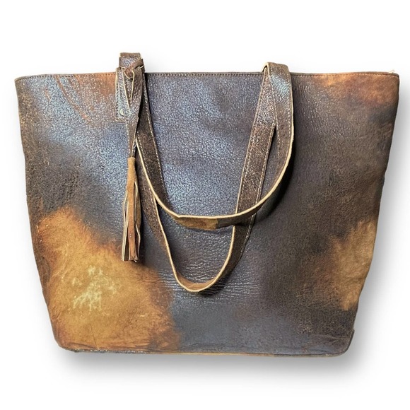 Corral Boots Shoulder Bag Brown Western Distressed Lamb Leather - Picture 4 of 15